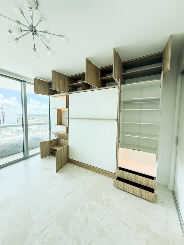 ROYAL Queen Wall Bed with Wardrobes and Bookcase Set 66