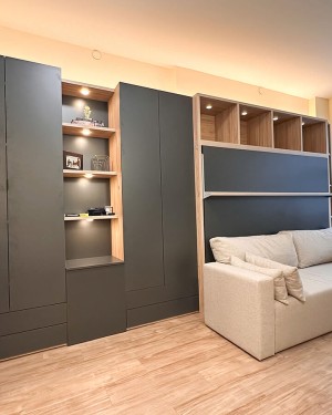 C - Royal Horizontal Queen Wall Bed with Sofa