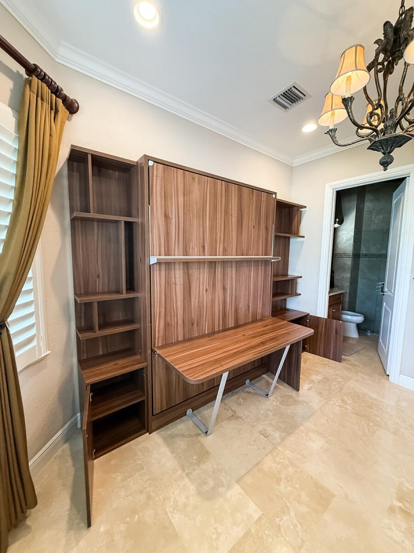 Royal Queen Wall Bed With Desk 100