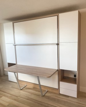 C - ROYAL Queen Wall Bed with Desk