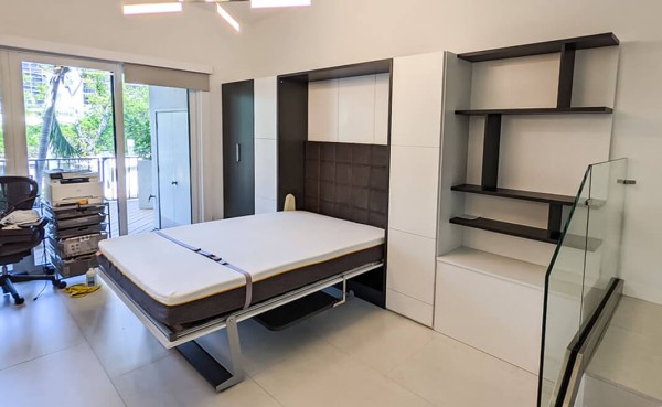 Royal Queen Wall Bed With Desk 28