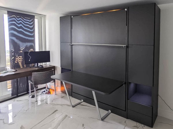 Royal Queen Wall Bed With Desk 30