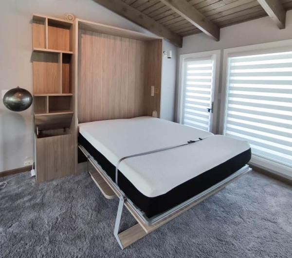 Royal Queen Wall Bed With Desk 49