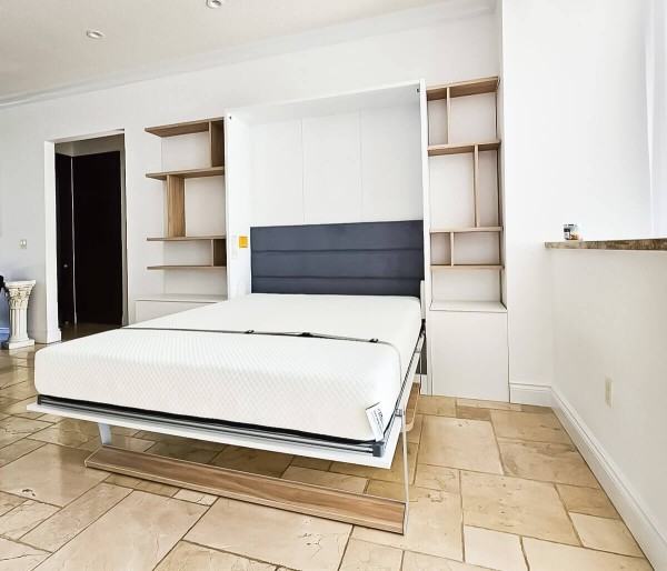 Royal Queen Wall Bed With Desk 63