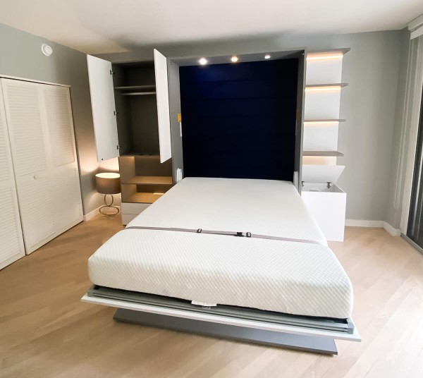 Royal Queen Wall Bed With Desk 74