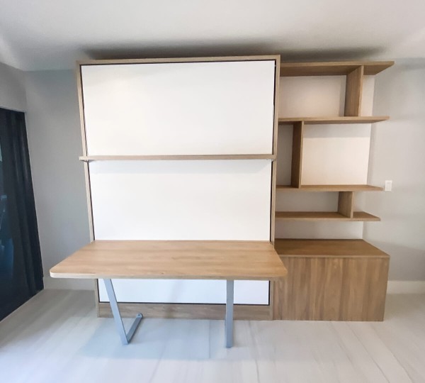 Royal Queen Wall Bed With Desk 79