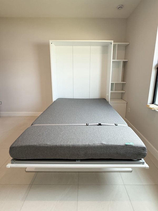 Royal Queen Wall Bed With Desk 96