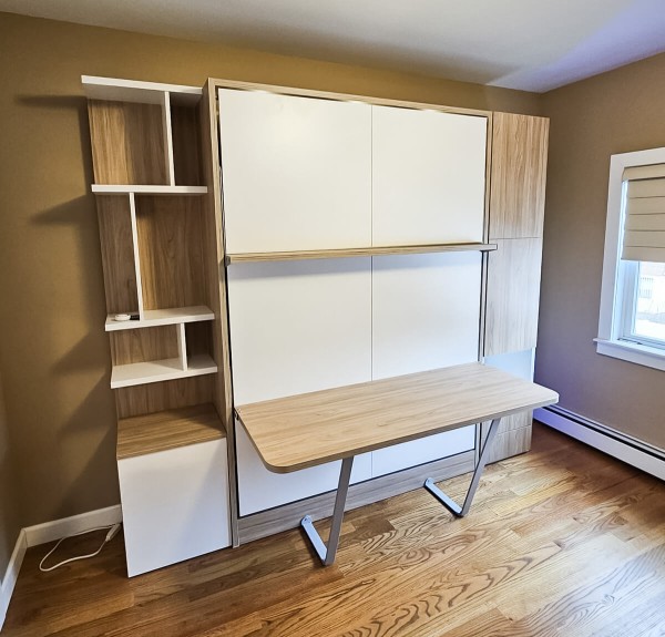 Royal Queen Wall Bed With Self Leveling Desk