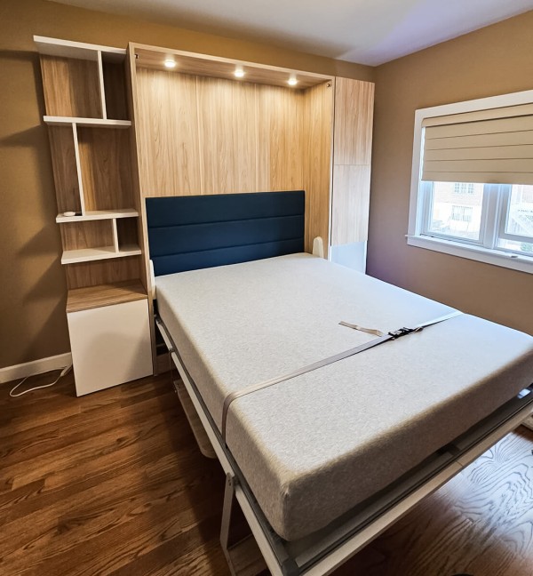 Royal Queen Wall Bed With Self Leveling Desk 3