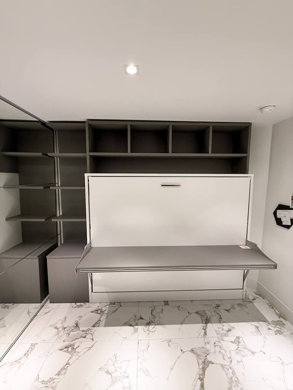 Spazio Full Size Wall Bed with Desk 15