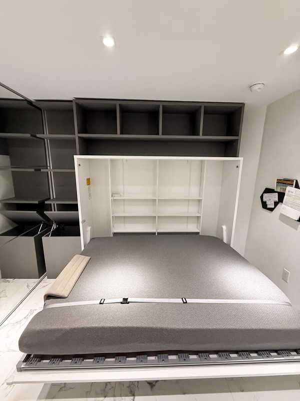 Spazio Full Size Wall Bed with Desk 17