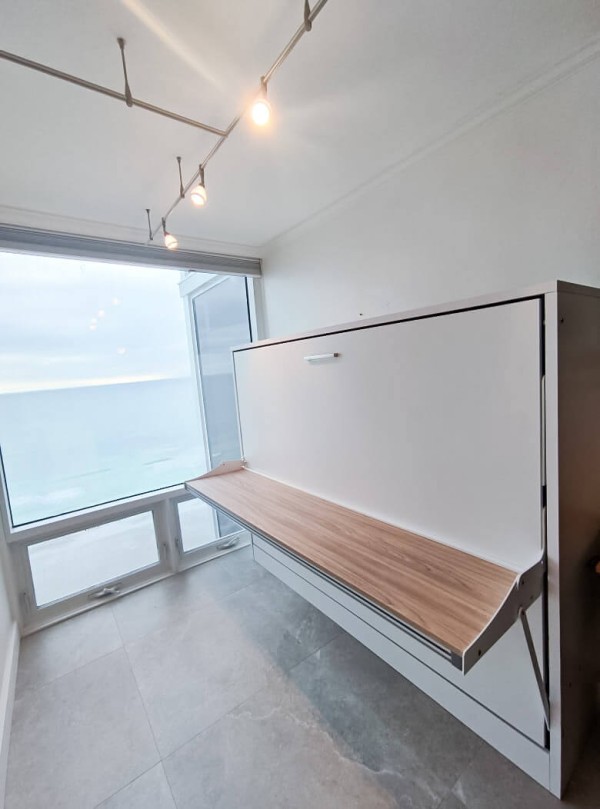 Spazio Full Size Wall Bed with Desk 2