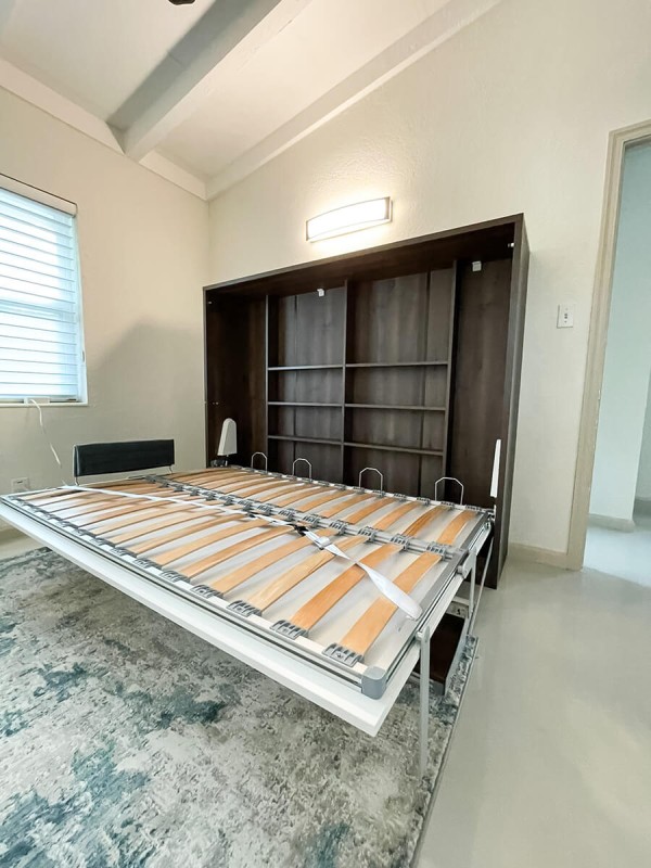 Spazio Full Size Wall Bed with Desk 6