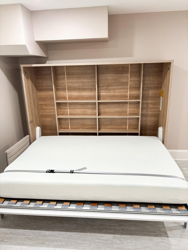 Spazio Full Size Wall Bed with Desk 8