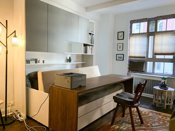 Eco Compact TwinTwin XL Sofa Bed and Cabinets System 1