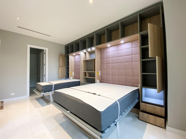 ROYAL Queen Wall Bed with Bookcase Set 90