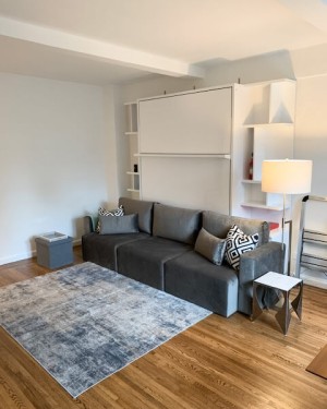 C - ROYAL Queen Wall Bed with Sectional Sofa