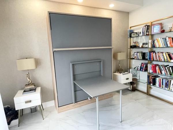 Royal Queen Wall Bed With Desk 23