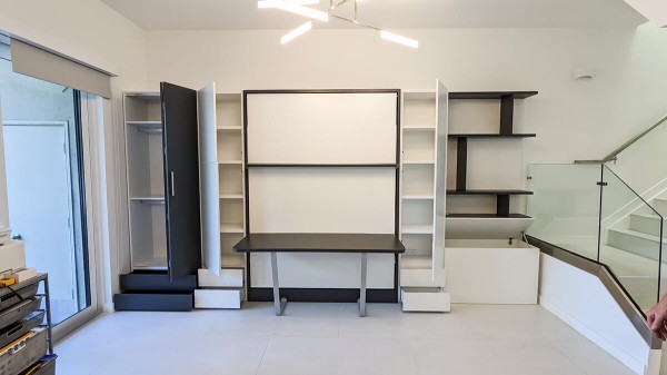 Royal Queen Wall Bed With Desk 26