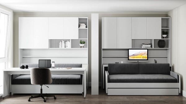 Eco Compact FullFullXL Sofa Bed and Cabinet System 1