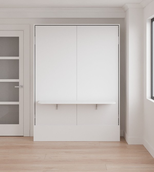 Loft Bed Queen Size with Bookcase Set 3