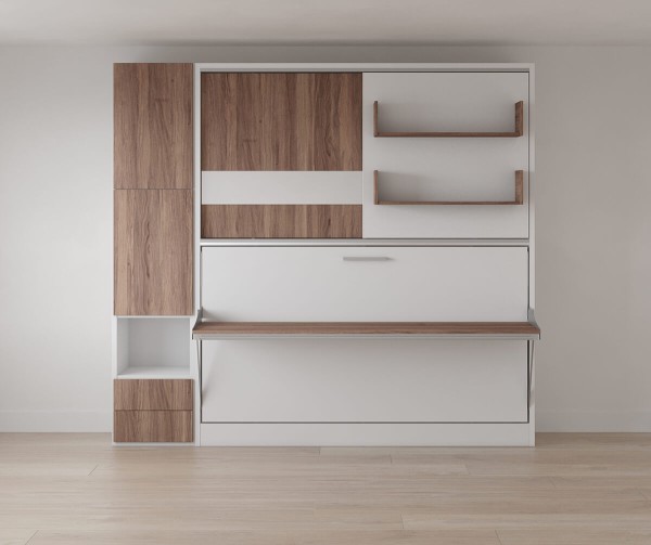 Parete Letto Twin Wall Bed System with Desk and Convertible Wardrobe 5