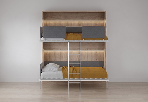 Pensiero Twin Wall Bunk Bed 31
