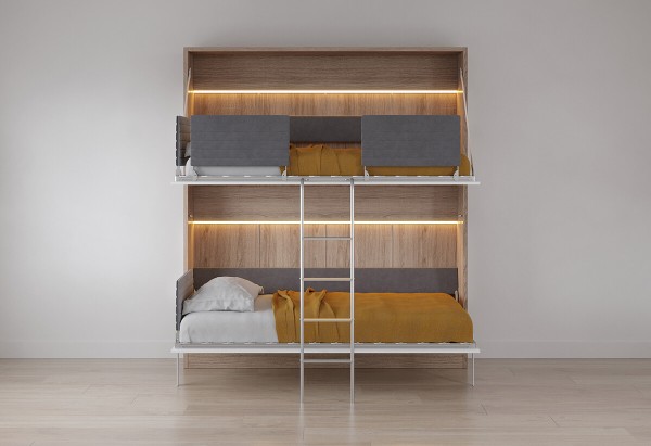 Pensiero Twin Wall Bunk Bed 32