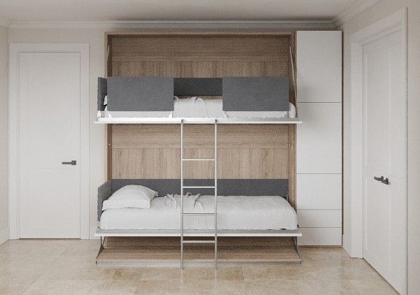 Pensiero Twin Wall Bunk Bed 36