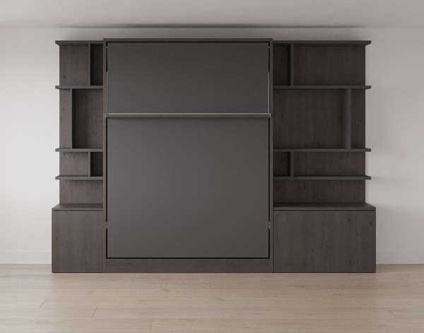 ROYAL Queen Wall Bed with Bookcase Set 171