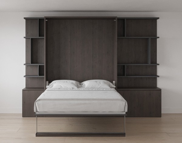 ROYAL Queen Wall Bed with Bookcase Set 172