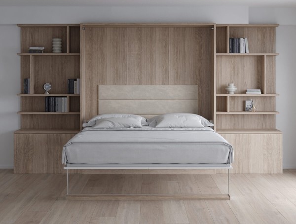 Royal King Murphy Bed with Bookcase 5