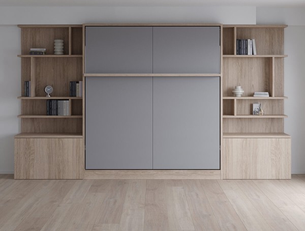 Royal King Murphy Bed with Bookcase 7