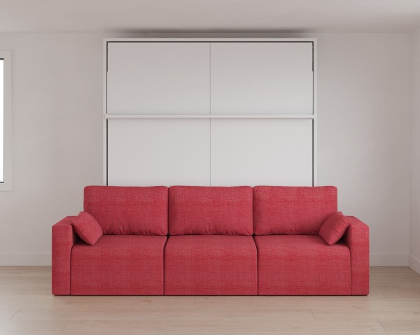 Royal King Murphy Bed with Sectional Sofa 10