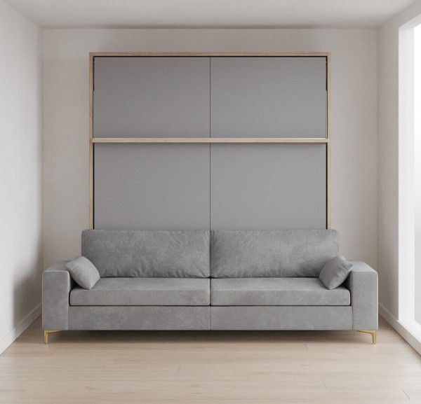 Royal King Murphy Bed with Sectional Sofa 4