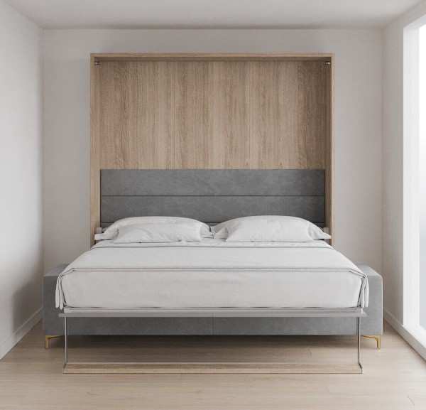 Royal King Murphy Bed with Sectional Sofa 5