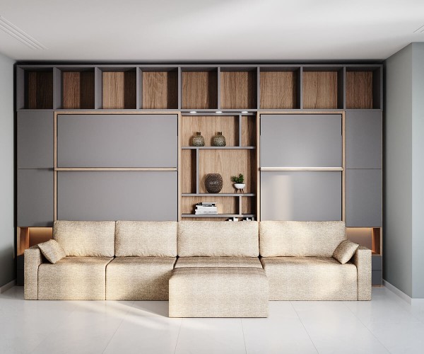 Royal Queen Wall Bed 206