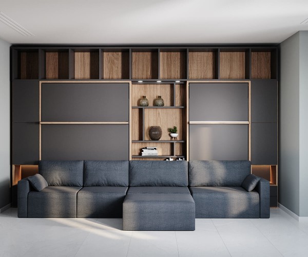 Royal Queen Wall Bed 214