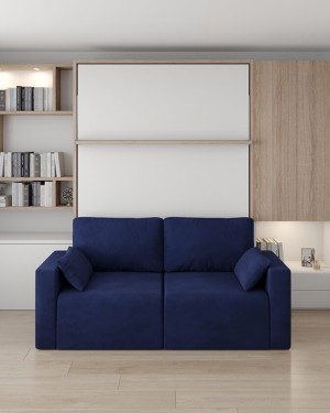 D - ROYAL Queen Wall Bed with Wardrobe and Bookcase Set