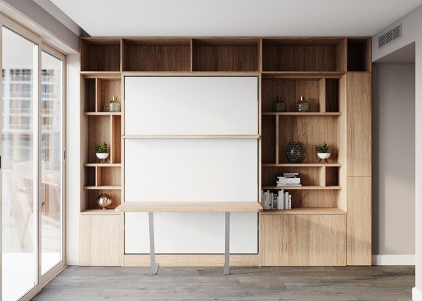 Royal Queen Wall Bed With Desk 10