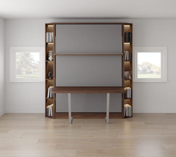 Royal Queen Wall Bed With Desk 13