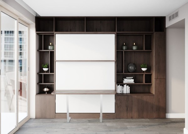 Royal Queen Wall Bed With Desk 4