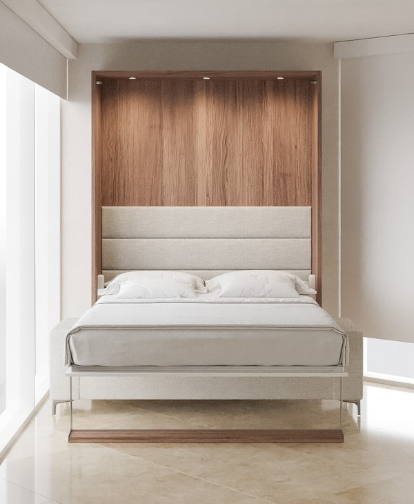 Royal Queen Wall Bed with Sectional Sofa 11