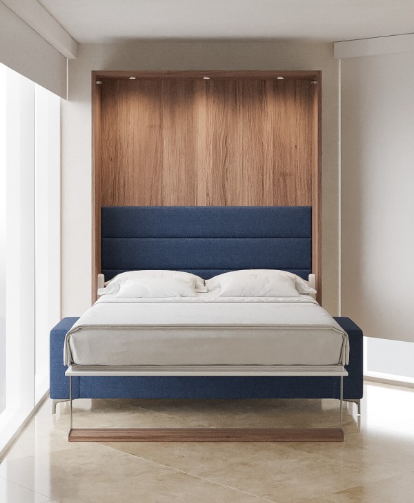 Royal Queen Wall Bed with Sectional Sofa 13