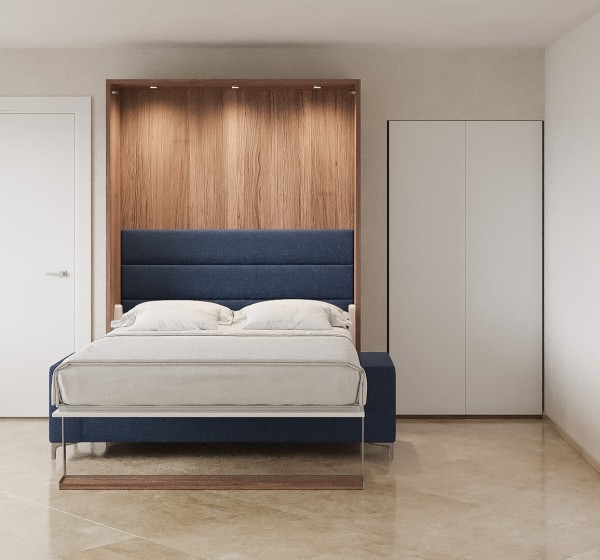 Royal Queen Wall Bed with Sectional Sofa 9