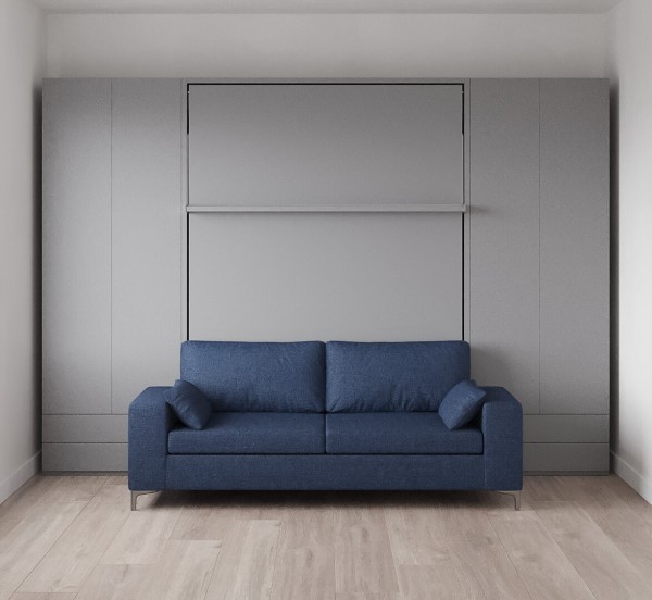 Royal Queen Wall Bed with Sectional Sofa and Convertible Wardrobes 17