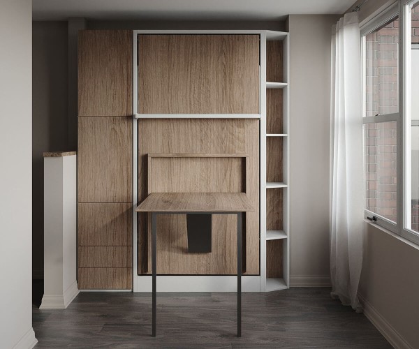 Royal Twin Twin XL Wall Bed with Folding Table 3