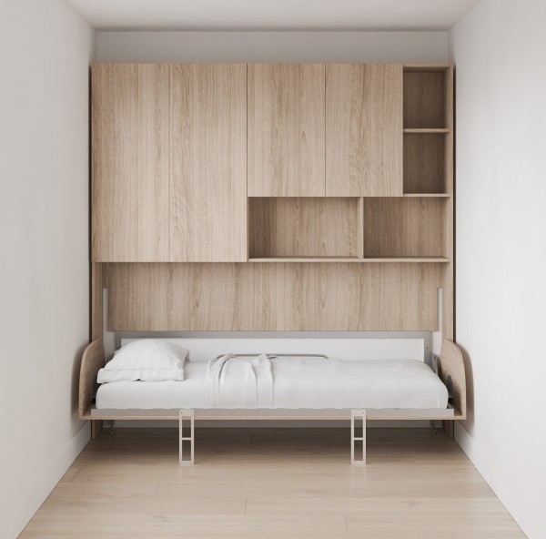 Simple Twin Twin XL Murphy Wall Bed 1