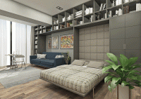 Royal Queen Wall Bed With Desk