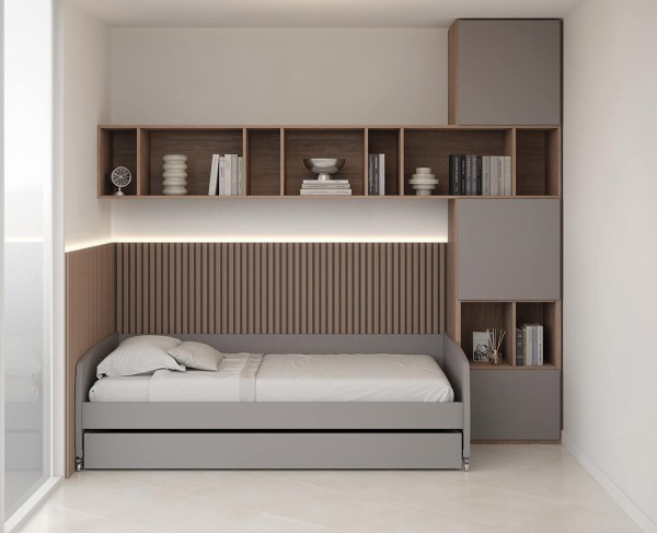 Spazio Twin Size Wall Bed with Desk 12